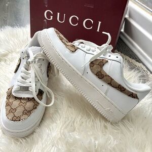 Nike AF1 X Gucci monogram fabric